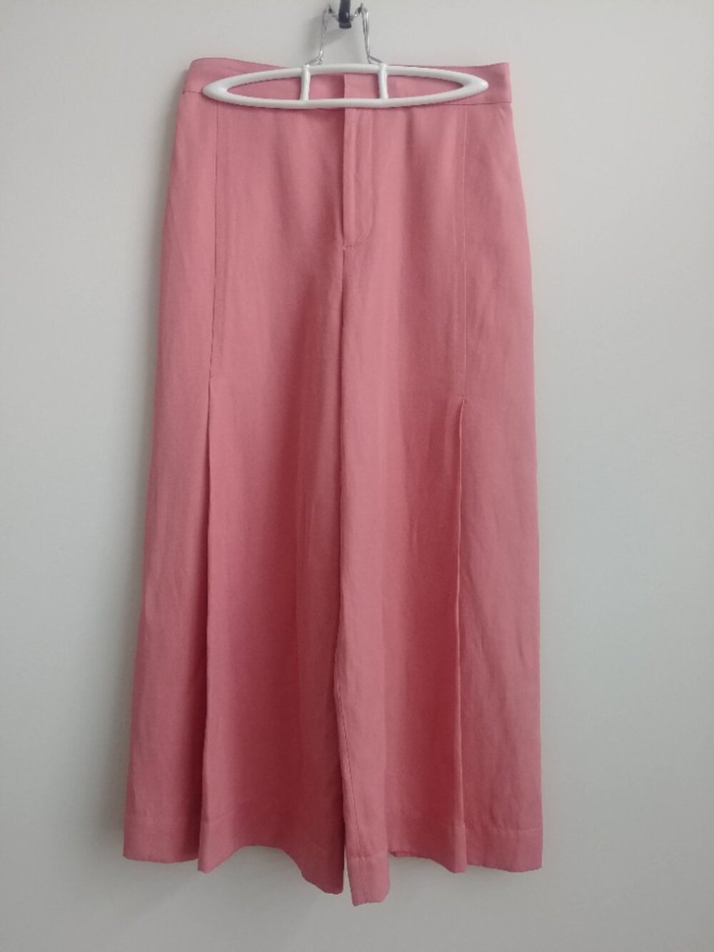 Club Monaco 0 thick silky culottes cropped wide leg pants salmon pink